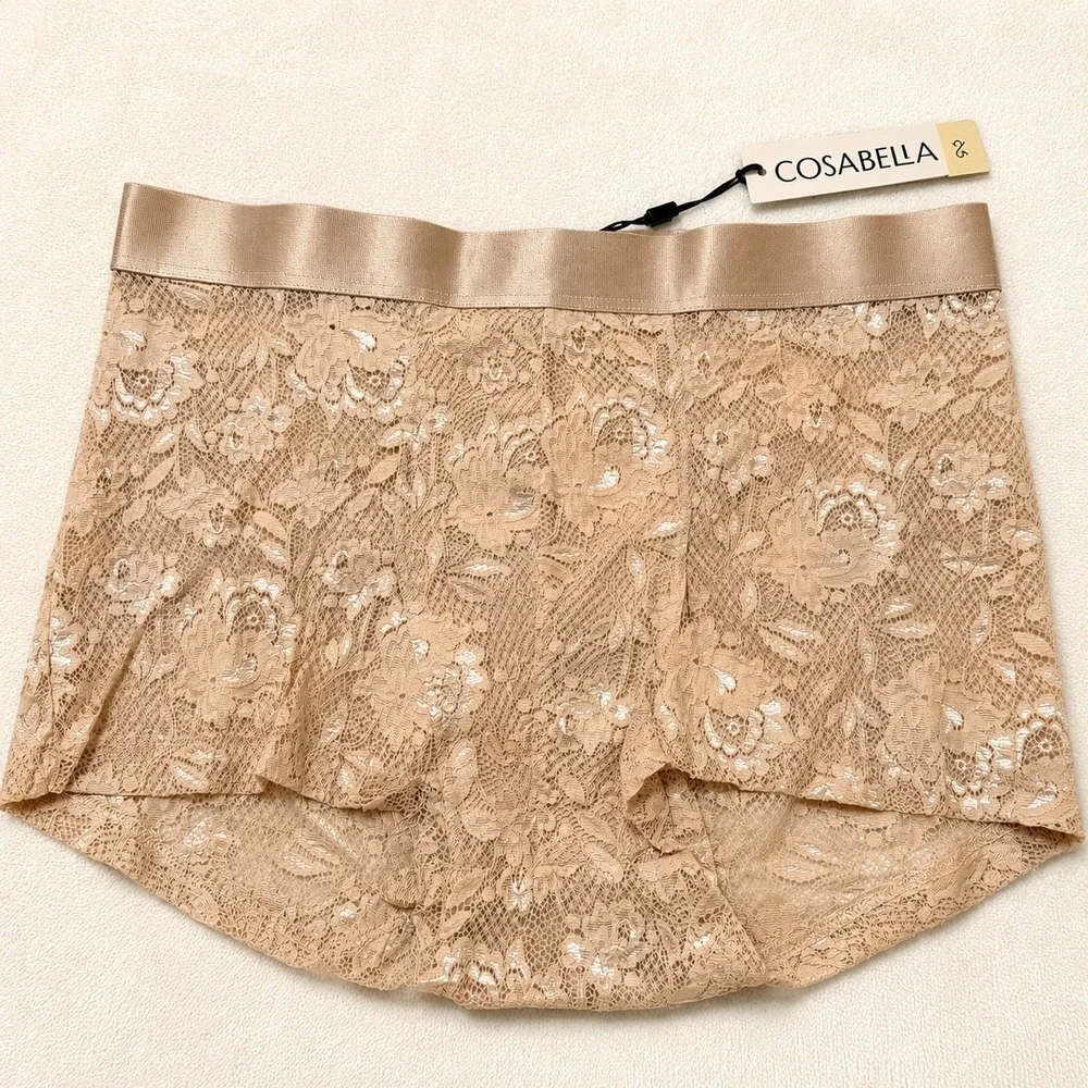COSABELLA Men's Classic‎ Trunk Sette Beige Lace Boxer Brief - Size M / NWT